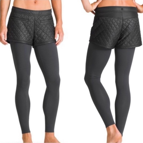 Athleta Black Quilted Shorts Size 10 - Picture 1 of 9
